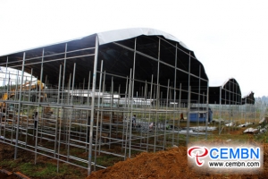 Guizhou Province of China: Mushroom greenhouses are in fierce construction